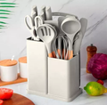 SET DE COCINA DUBAI - 14 UTENSILLOS EN SILICONA + 5 CUCHILLOS EN ACERO INOXIDABLE - KIT COMPLETO - ANIVERSARIO DE TIENDA - CONTRA ENTREGA Y ENVÍO GRATIS SOLO POR HOY!